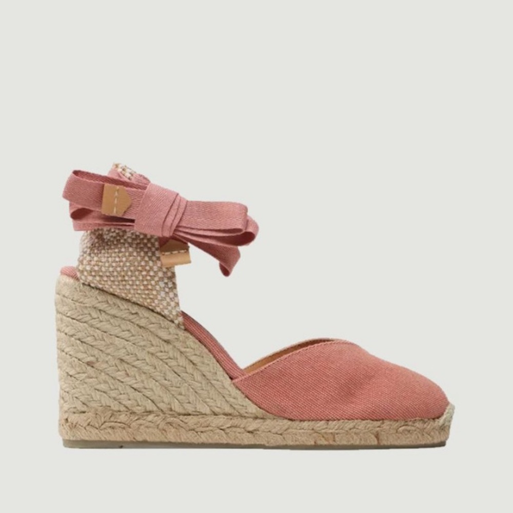 Castaner Chiara  Pink Espadrille Wedge Sandals
